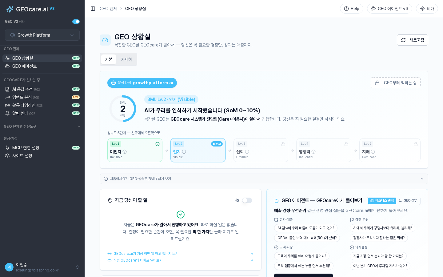 GEO 상황실 기본 탭